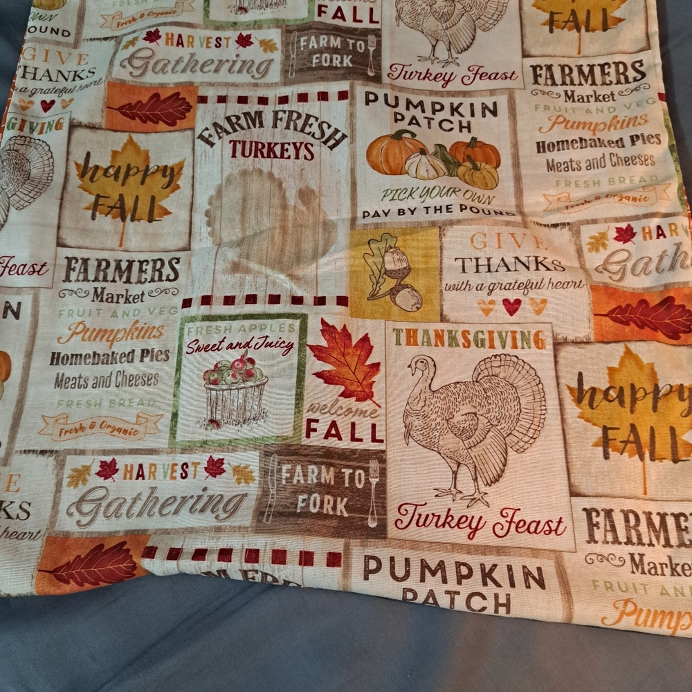 Handmade Autumn Harvest Decorative Pillow Cover - Picture 3 of 3